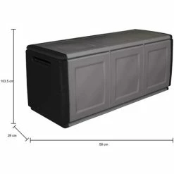 Dmora Baule Contenitore Multiuso Polipropilene, Box Portatutto, 100% Made In Italy, Cm 138x53h57, Colore Grigio, Con Imballo Rinforzato -COSTWAY shop 51602138 3
