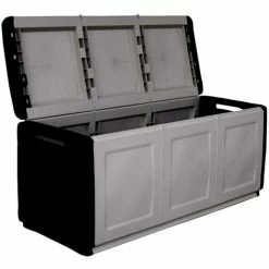 Dmora Baule Contenitore Multiuso Polipropilene, Box Portatutto, 100% Made In Italy, Cm 138x53h57, Colore Grigio, Con Imballo Rinforzato -COSTWAY shop 51602138 4