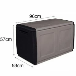 Dmora Baule Contenitore Multiuso Polipropilene, Box Portatutto, 100% Made In Italy, Cm 96x53h57, Colore Grigio Chiaro, Con Imballo Rinforzato -COSTWAY shop 51602245 4