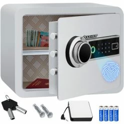 KESSER® Cassaforte Elettr. Ad Apertura Biometrica Con Impronta Digitale Incl. Box Batteria Cassaforte Elettronica 3x Doppio Cilindro Di Bloccaggio Cassaforte A Muro A Pavimento Cassaforte A Mobil