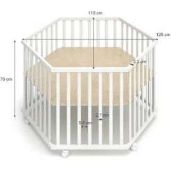 Box Per Bambini „Estrella“ Bianco Con Inserto VitaliSpa -COSTWAY shop 52052993 3