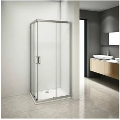 Box Doccia Angolare Con Vetro Trasparente - 70x90 Cm -COSTWAY shop 52802965 4