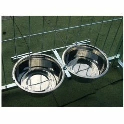 Porta Ciotole Per Box Cani Regolabile In Acciaio Inox Diametro Ciotole 24 Cm -COSTWAY shop 53035669 3