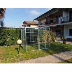 Box Per Cani In Rete Predisposto Alla Copertura Zincato Elettrolitico Da 200x200x Altezza 180 Cm