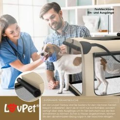 LOVPET® Trasportino Per Cani - Box Per Cani Pieghevole Incl. Borsa Per Il Trasporto E Ciotola - Borsa Per Il Trasporto Di Animali Domestici, Cani E Gatti - Casetta Per Il Trasporto Di Animali Domesti -COSTWAY shop 53562533 3