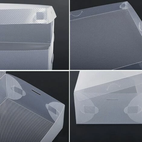 Set 10 Pz Scatola Contenitore Organizzatore Scarpe Trasparent Box Salvaspazio 4 Set 10 Pz Scatola Contenitore Organizzatore Scarpe Trasparent Box Salvaspazio - immagine 4