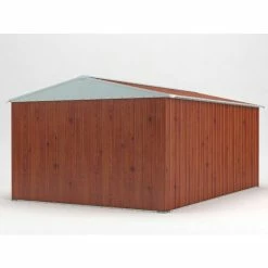 Box Giardino Attrezzi Garage In Lamiera Di Acciaio Zincata 360x430m X H2.10m - 185KG - 15,48mq - LEGNO -COSTWAY shop 5381554 3