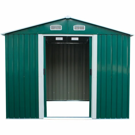 Casetta In Metallo Box Casa Da Giardino A Due Falde 261x181xH198cm Okhalamo 3 Casetta In Metallo Box Casa Da Giardino A Due Falde 261x181xH198cm Okhalamo - immagine 3