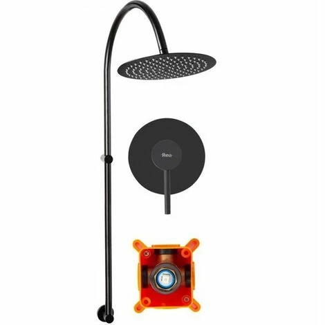 SET DOCCIA REA LUGANO BLACK + BOX 1 SET DOCCIA REA LUGANO BLACK + BOX