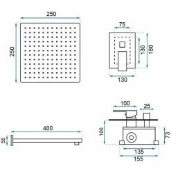 SET DOCCIA DA INCASSO FENIX L.GOLD BOX -COSTWAY shop 54664968 5