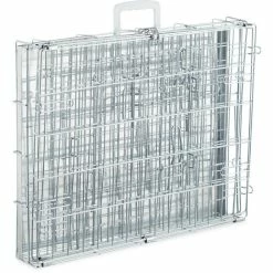 Relaxdays Gabbia Per Cani, Kennel Casa O Auto, HLP: 51x60x45 Cm, Box Pieghevole, Base In Acciaio, 2 Porte, Argentato -COSTWAY shop 54889698 5