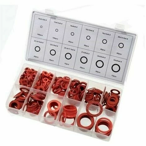 ASSORTIMENTO SET DI GUARNIZIONI RONDELLE PIATTE IN FIBRA 150 PEZZI IN BOX 1 ASSORTIMENTO SET DI GUARNIZIONI RONDELLE PIATTE IN FIBRA 150 PEZZI IN BOX