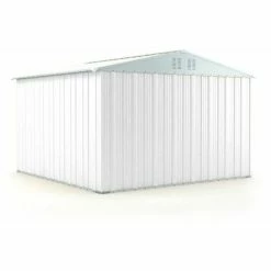 Casetta Giardino Box Attrezzi In Acciaio Zincato 327x307cm X H2.15m - 145KG - 10,04mq - BIANCO -COSTWAY shop 5625294 3