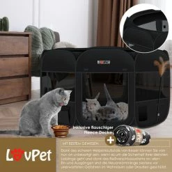 LOVPET® Recinto Per Cuccioli - Recinto Per Animali Pieghevole Per Piccoli Animali, Cani, Gatti, Incl. Ciotola Per Cani - Box Per Cani - Recinzione - Tessuto Oxford - Sistema Pop-up Ad Apertura Rapida -COSTWAY shop 56688493 3
