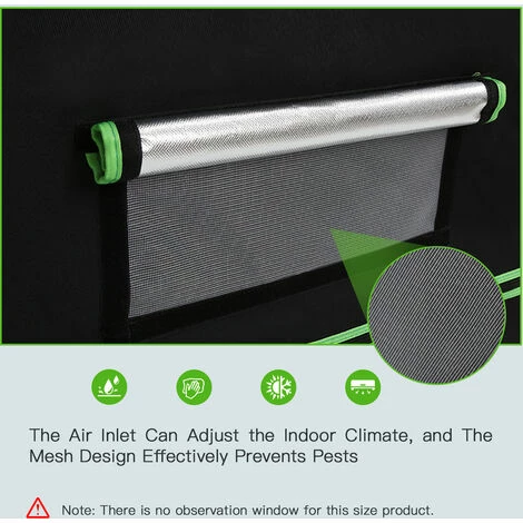 Randaco Grow Tent Grow Box Serra Tenda Per Piante Da Interno 100100200 Cm 2 Randaco Grow Tent Grow Box Serra Tenda Per Piante Da Interno 100100200 Cm - immagine 2