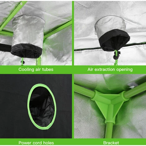 Randaco Grow Tent Grow Box Serra Tenda Per Piante Da Interno 100100200 Cm 4 Randaco Grow Tent Grow Box Serra Tenda Per Piante Da Interno 100100200 Cm - immagine 4