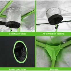 Hengda Grow Tenda Grow Box Serra Tenda Per Piante Da Interno 80 80 180 CM -COSTWAY shop 58392180 4