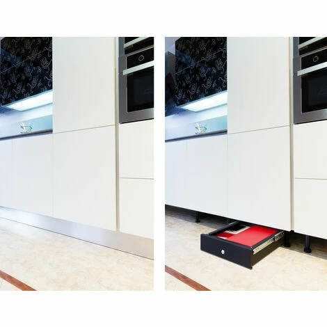 ARREGUI Box In 22000-S1 Cassaforte Camuffata Dietro Il Battiscopa Della Cucina, 9,8x41x45 Cm, 12 L 5 ARREGUI Box In 22000-S1 Cassaforte Camuffata Dietro Il Battiscopa Della Cucina, 9,8x41x45 Cm, 12 L - immagine 5