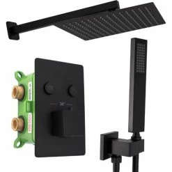 Set Doccia Da Incasso Rea FENIX DAVIS BLACK +BOX