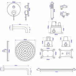 Set Da Vasca-doccia Da Incasso Rea Lungo Black + BOX 9 Set Da Vasca-doccia Da Incasso Rea Lungo Black + BOX -COSTWAY shop 65387862 5