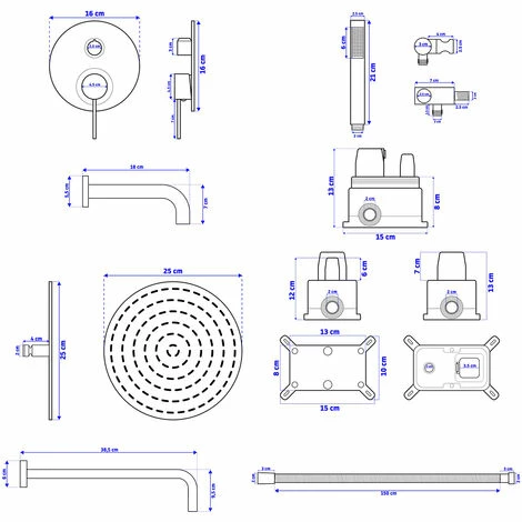 Set Da Vasca-doccia Da Incasso Rea Lungo Black + BOX 5 Set Da Vasca-doccia Da Incasso Rea Lungo Black + BOX - immagine 5