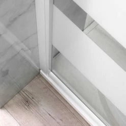 BOX DOCCIA QUADRATO 80X80 VETRO CON SERIGRAFIA E PROFILI BIANCHI VENERE -COSTWAY shop 6583412 3