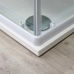 BOX DOCCIA QUADRATO 80X80 VETRO CON SERIGRAFIA E PROFILI BIANCHI VENERE -COSTWAY shop 6583412 5