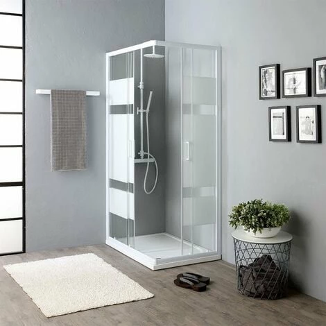 BOX DOCCIA 70X100 CRISTALLO SERIGRAFIA PREZZO ECONOMICO VENERE 2 BOX DOCCIA 70X100 CRISTALLO SERIGRAFIA PREZZO ECONOMICO VENERE - immagine 2