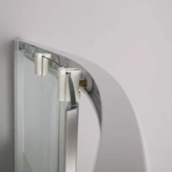 BOX SEMICIRCOLARE PER DOCCIA 80 CM CRISTALLO SERIGRAFATO VENERE -COSTWAY shop 6653940 5