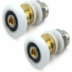 HIASDFLS Puleggia Per Porta Doccia - Rotelle Per Doccia Per Rulli Doccia Scorrevoli Box Doccia In Ottone Ruota Per Porta Con Rotelle Pulegge Per Porte Accessori Hardware Strumento 4 Pezzi 23 Mm -COSTWAY shop 68572075 3