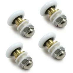 HIASDFLS Puleggia Per Porta Doccia - Rotelle Per Doccia Per Rulli Doccia Scorrevoli Box Doccia In Ottone Ruota Per Porta Con Rotelle Pulegge Per Porte Accessori Hardware Strumento 4 Pezzi 23 Mm -COSTWAY shop 68572075 4