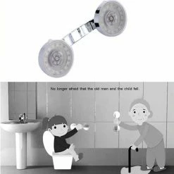 MINKUROW Bcc Maniglie A Ventosa, Maniglie Di Sicurezza Antiscivolo A Ventosa, Maniglie Bianche A Ventosa, Maniglie Portatili A Ventosa, Maniglie Per Box Doccia Per Bagni, Finestre, Porte