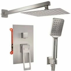 Set Doccia Da Incasso Rea Parker BRUSH Nickel BOX