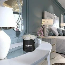 Relaxdays Rosenbox Bouquet Rotondo, 4 Rose, Nero, Resistente 10 Anni, Idea Regalo, Box Decorativo, Bianco, 14 X 13 X 13 Cm -COSTWAY shop 70865078 3