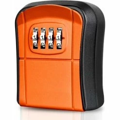 Key Box A Parete Mini Key Safe Key Box Esterno Con Codice Numerico A 4 Cifre Resettabile Portachiavi Impermeabile Per Casa, Scuola, Ufficio, Fabbrica, Garage (arancione)