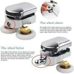 4 Rulli Porta Doccia Di Ricambio Per Box Doccia, Diametro 23 Cm -COSTWAY shop 78966484 5