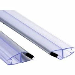 ZIK Guarnizione Magnetica Box Doccia Vetro 6-8 Mm Ricambio Verticale - 200 Cm - Black - Trasparent