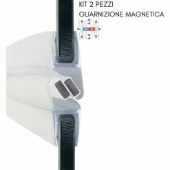 ZIK Guarnizione Magnetica Box Doccia Vetro 6-8 Mm Ricambio Verticale - 200 Cm - Black - Trasparent -COSTWAY shop 79651577 3