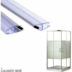 ZIK Guarnizione Magnetica Box Doccia Vetro 6-8 Mm Ricambio Verticale - 200 Cm - Black - Trasparent -COSTWAY shop 79651577 5