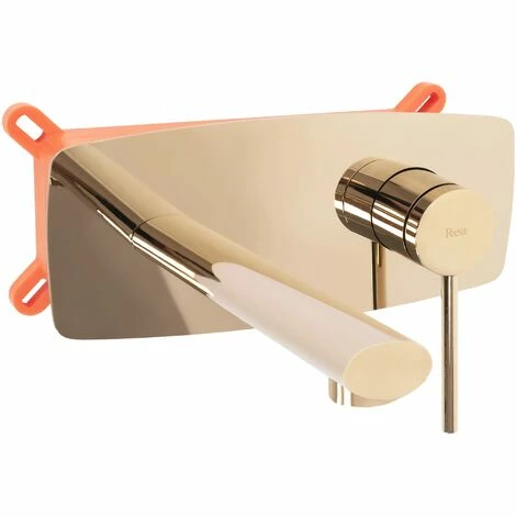 Rubinetto Da Incasso Rea Oval Gold + Box 1 Rubinetto Da Incasso Rea Oval Gold + Box