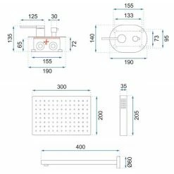 Set Doccia Da Incasso REA OVAL Gold BOX -COSTWAY shop 81224687 5