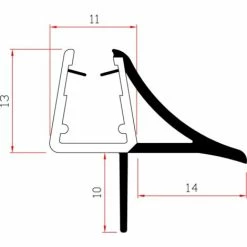 Guarnizione Box Doccia Con Gocciolatoio | Vetro 6mm 8mm EC-10-604 -COSTWAY shop 8354944 2