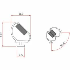 Guarnizione Magnetica Box Doccia In Gomma EC-MAG-3322 Angolo 90° Colore: Bianco 4 Guarnizione Magnetica Box Doccia In Gomma EC-MAG-3322 Angolo 90° Colore: Bianco -COSTWAY shop 8354972 2