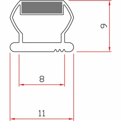Guarnizione Magnetica Box Doccia In Gomma EC-MAG-13 Colore: Bianco 2 Guarnizione Magnetica Box Doccia In Gomma EC-MAG-13 Colore: Bianco - immagine 2