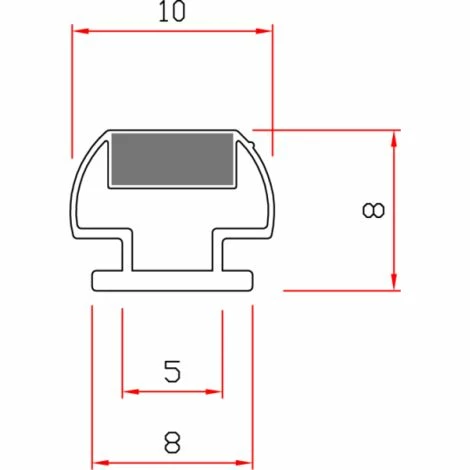 Guarnizione Magnetica Box Doccia In Gomma EC-MAG-8-41 Colore: Grigio 2 Guarnizione Magnetica Box Doccia In Gomma EC-MAG-8-41 Colore: Grigio - immagine 2
