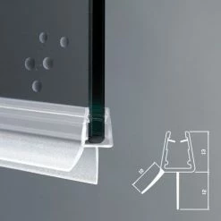 Guarnizione Box Doccia Di Ricambio | Adatta Per Vetro Curvo 6mm 8mm EC-402-C -COSTWAY shop 8355043 3