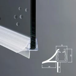 Guarnizione Box Doccia Di Ricambio | Adatta Per Vetro Curvo 6mm 8mm EC-406-10-C -COSTWAY shop 8355045 3