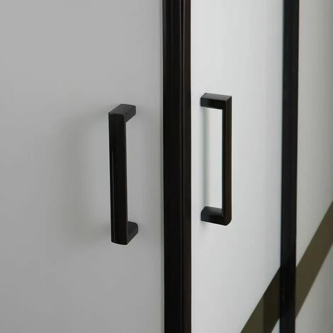 BOX DOCCIA 70X90 PROFILI NERO OPACO CON VETRO SERIGRAFATO CITY 5 BOX DOCCIA 70X90 PROFILI NERO OPACO CON VETRO SERIGRAFATO CITY - immagine 5