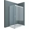 Doporro® Box Doccia 90x130x195cm, Cabina Doccia Con Porta Scorrevole Vetro Di Sicurezza ESG Vetro Trasparente Incluso Rivestimento Facile Da Pulire Ravenna17k