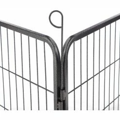 FEANDREA Recinto Per Cani Box Per Animali Pieghevole Con Pannelli Di Rete Metallica Grigio Da SONGMICS -COSTWAY shop 96922935 4